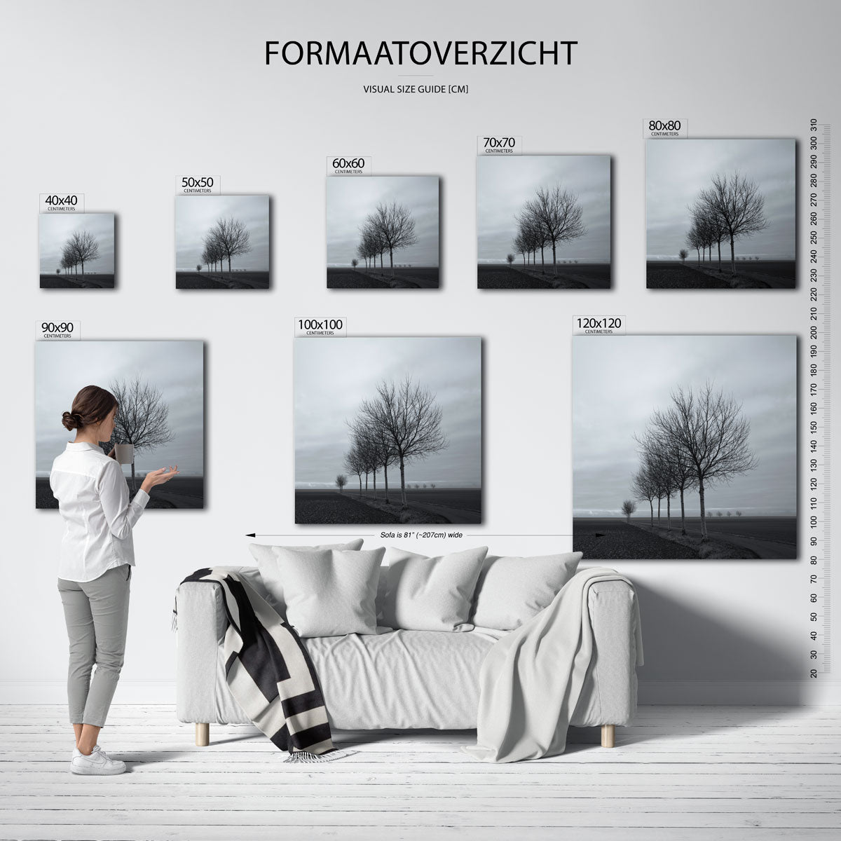 Landschap met bomen Kunstwerk