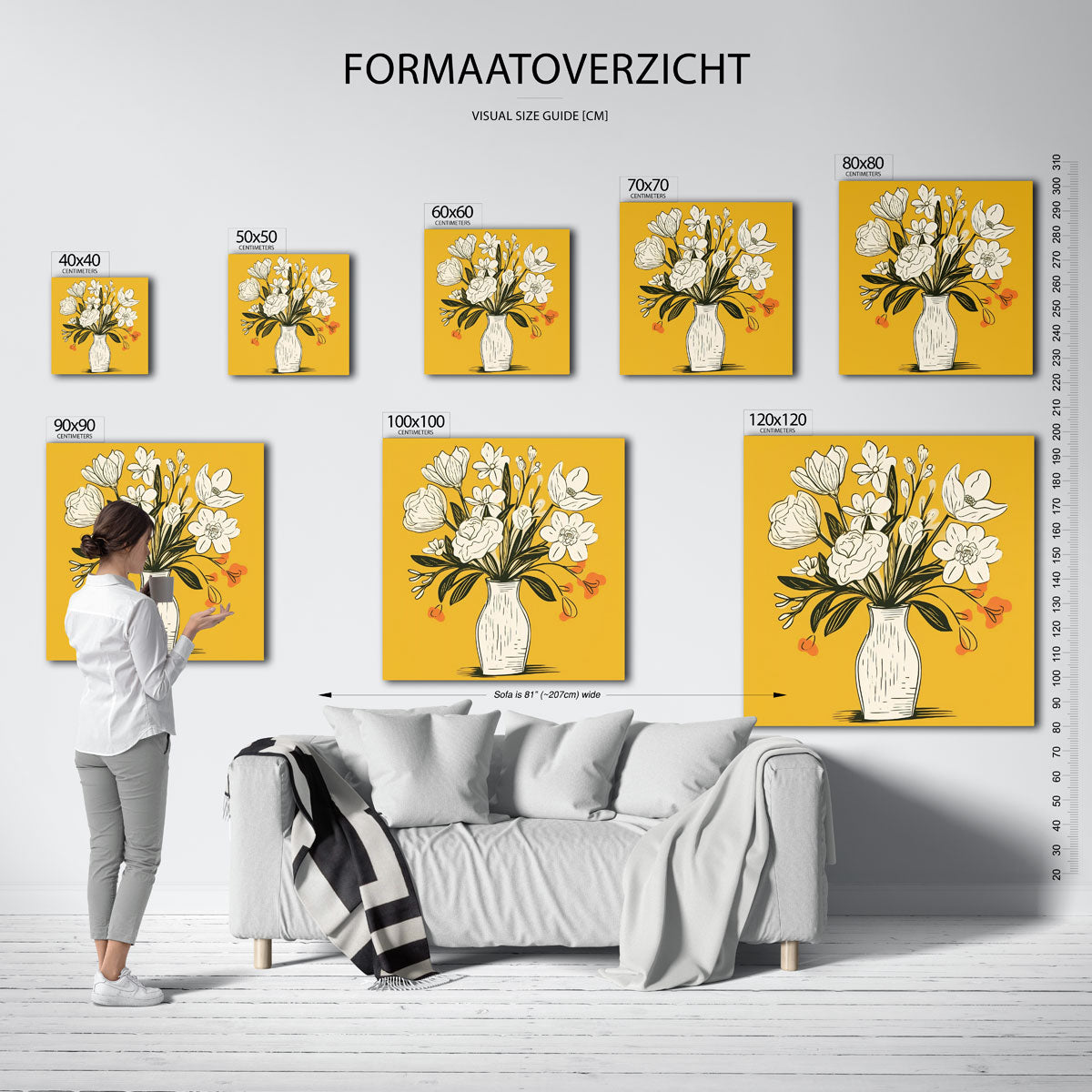 Bloemen in vaas Poster