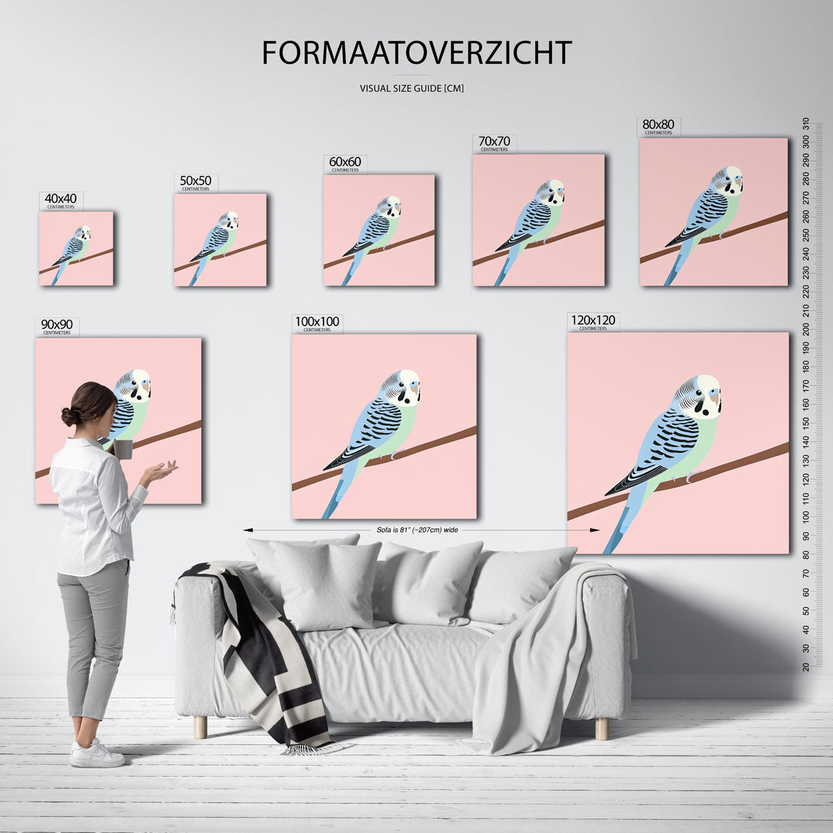 Parkiet op tak Poster