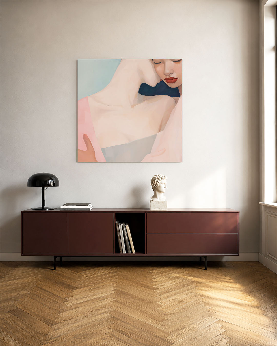 Intieme omhelzing Kunstwerk