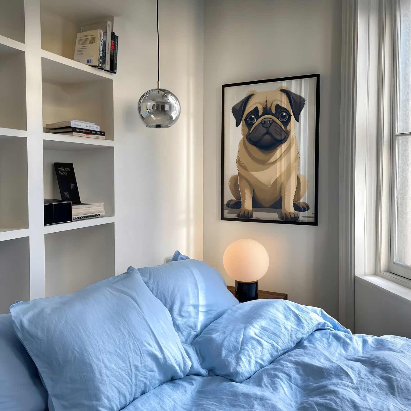 Schattige Mopshond Poster-WallArtistic