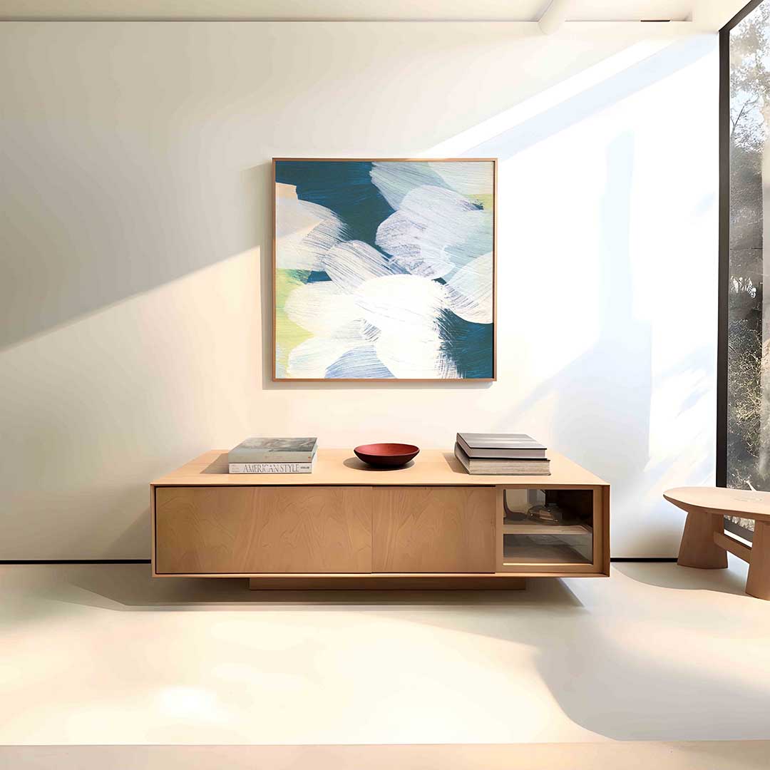 Abstracte penseelstreken Poster