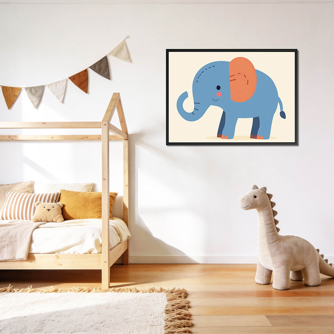 Speelse olifant illustratie Kunstwerk