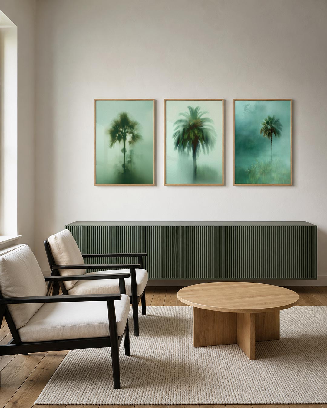 Vage palmillusie Posterset