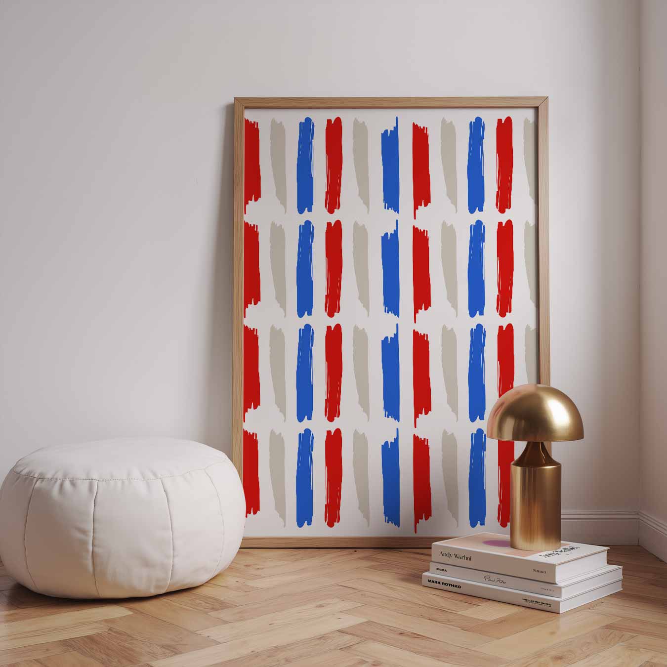 Kleurrijke Strepenpracht Poster-WallArtistic