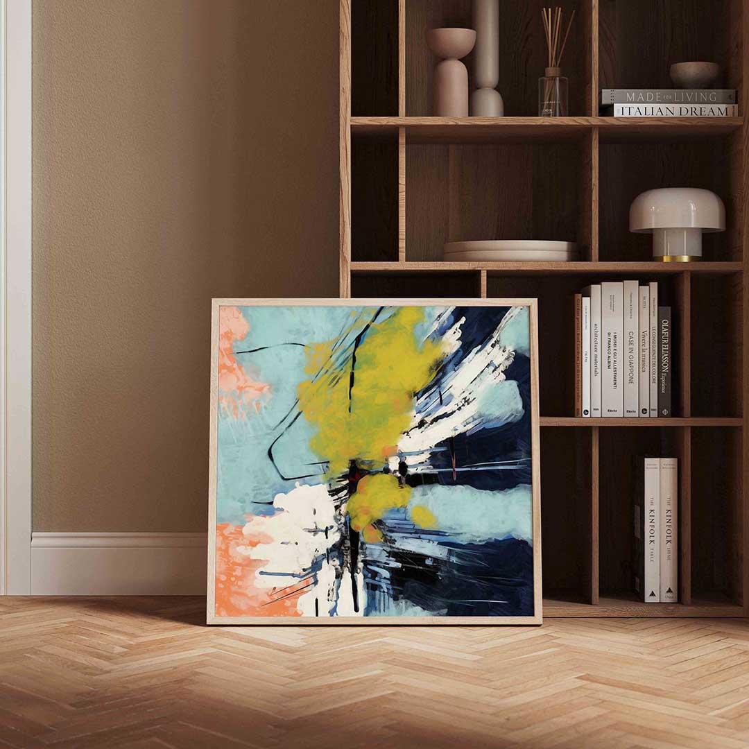 Abstracte kleurenexplosie Poster