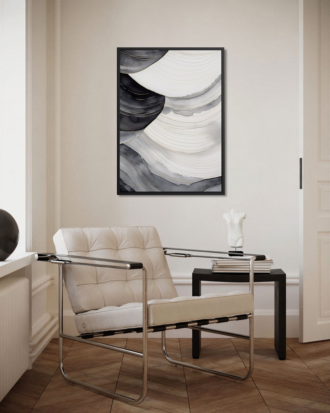 Golvende lijnen compositie Kunstwerk