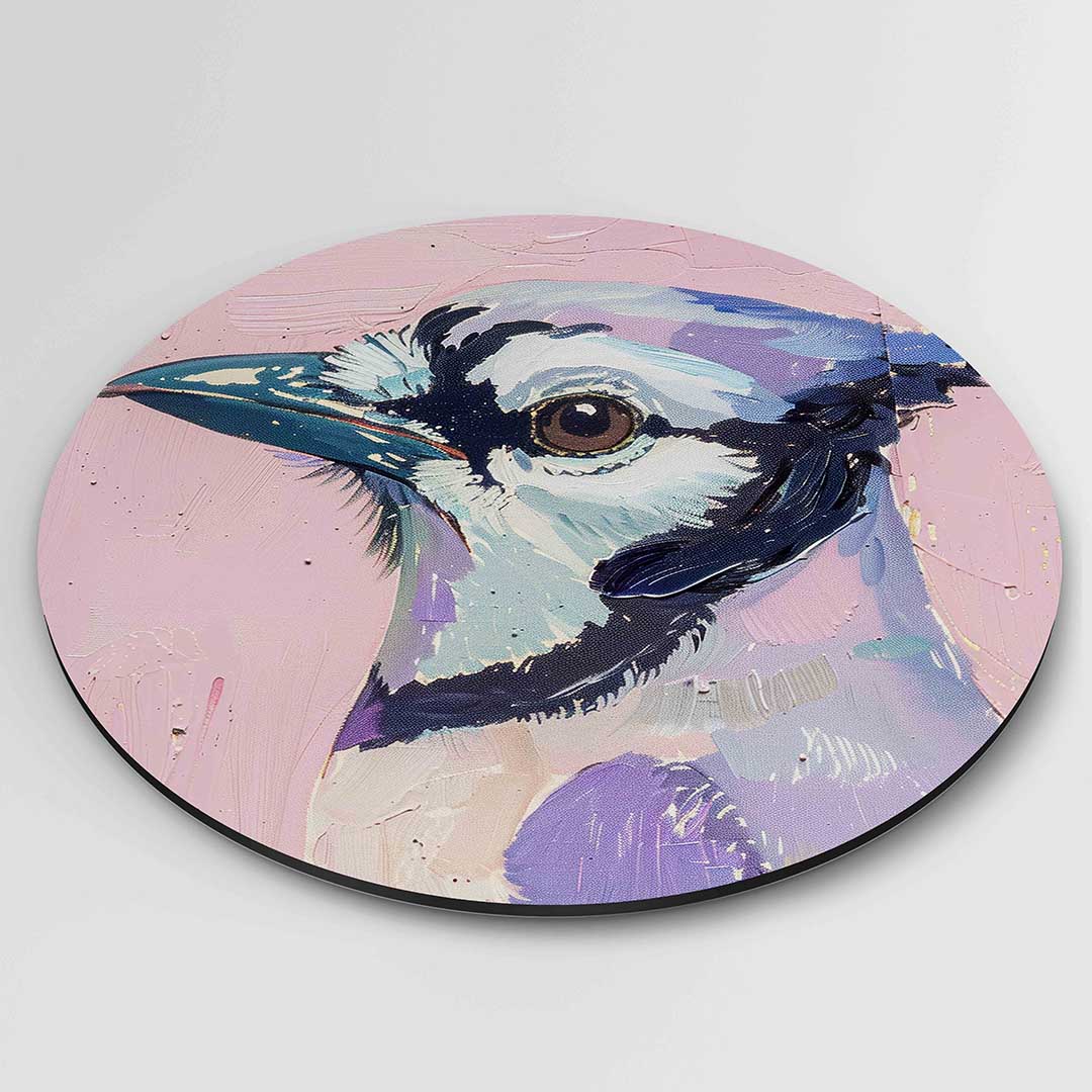 Vogel op roze Muurcirkel