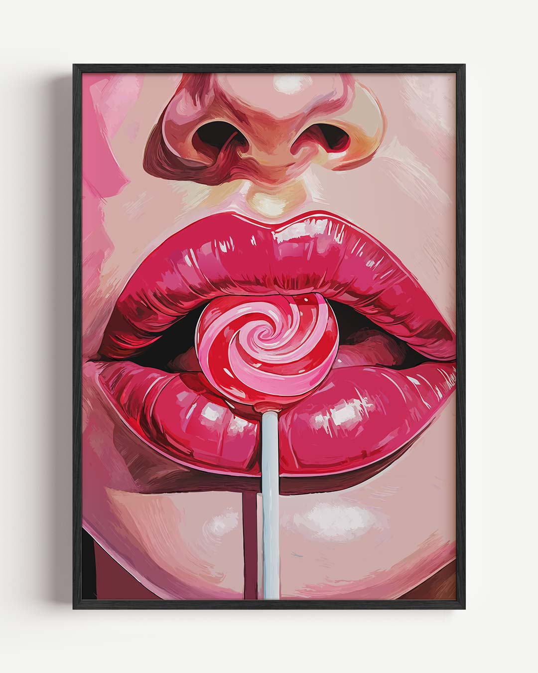 Verleidelijke Lippen Poster-WallArtistic