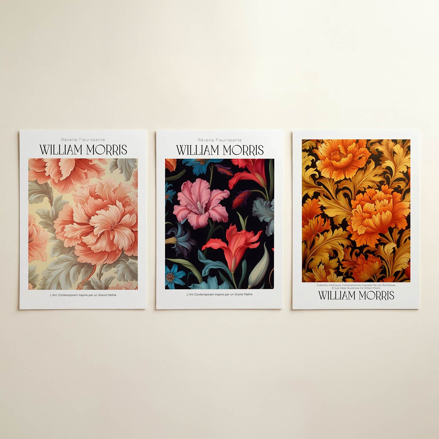 Bloemrijke patronen Posterset