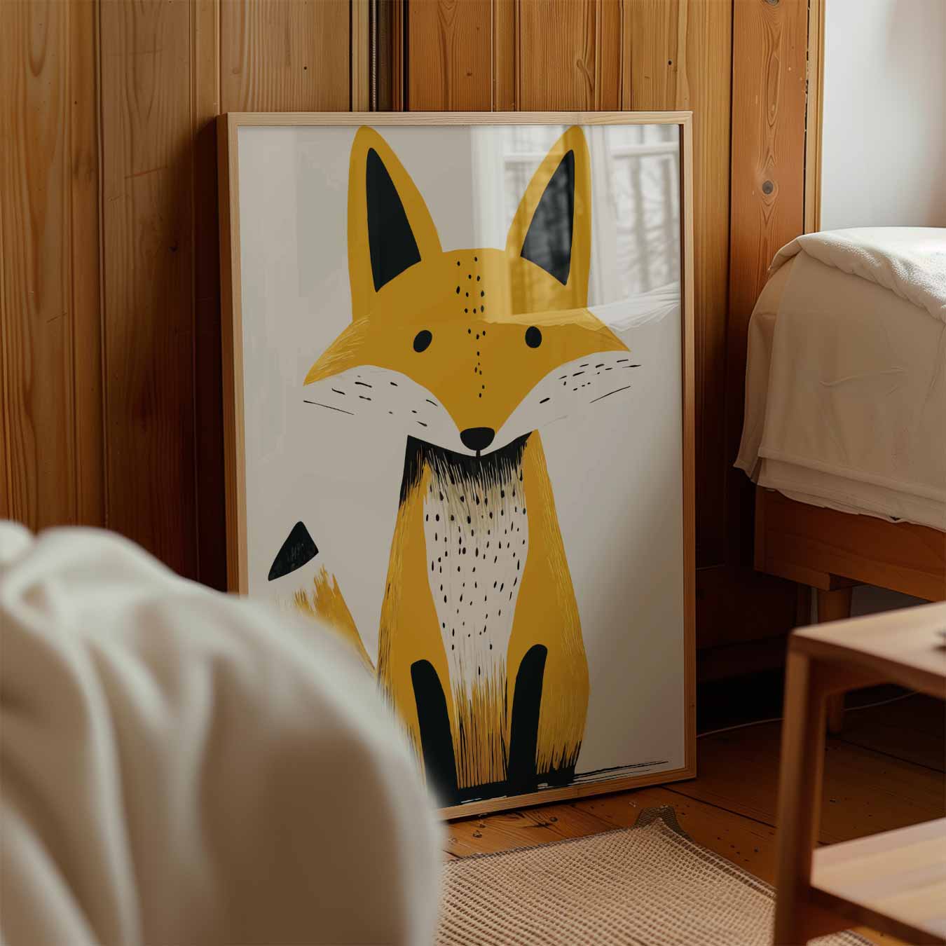 Schattige Vos Illustratie Poster-WallArtistic