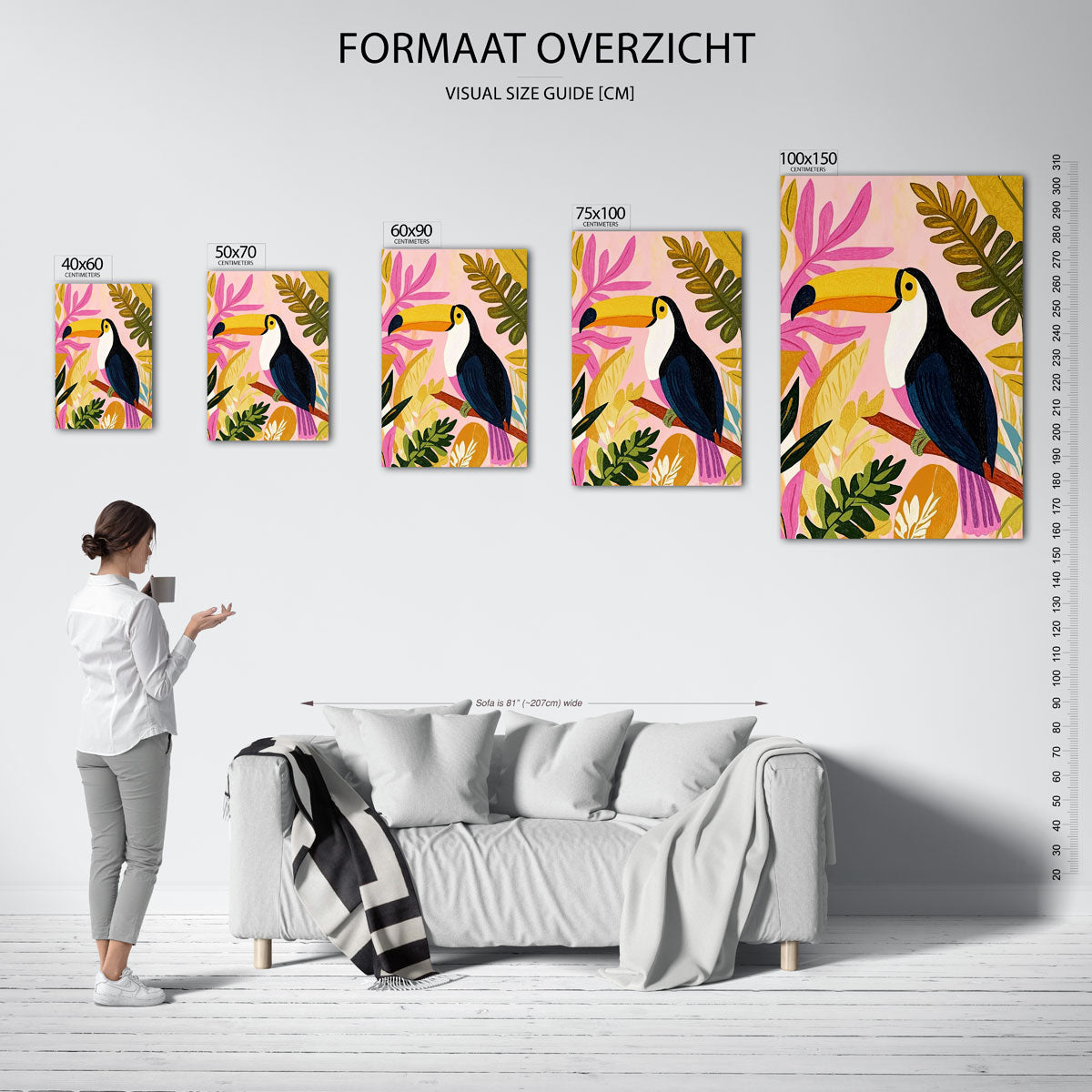 Vrolijke toekan Kunstwerk