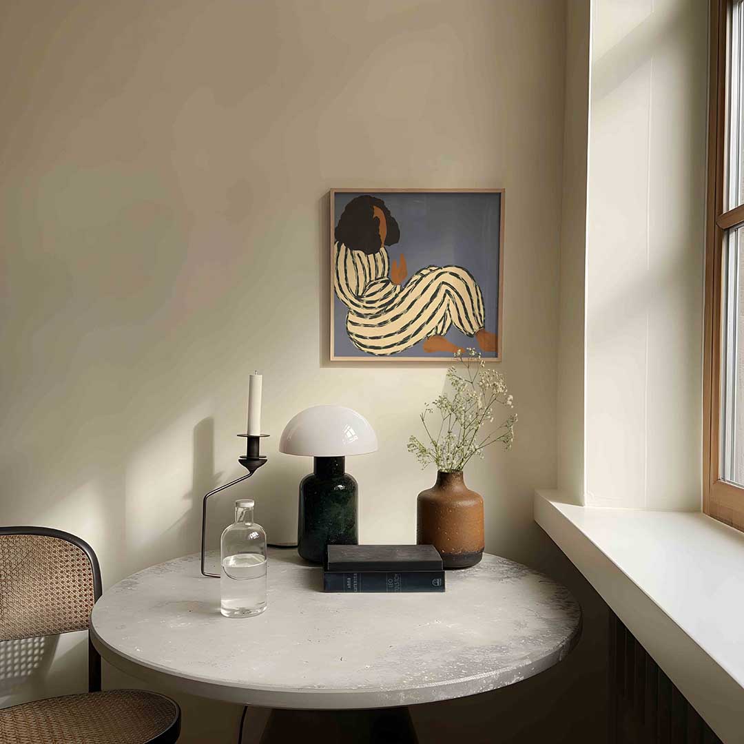 Gestreepte figuur Poster