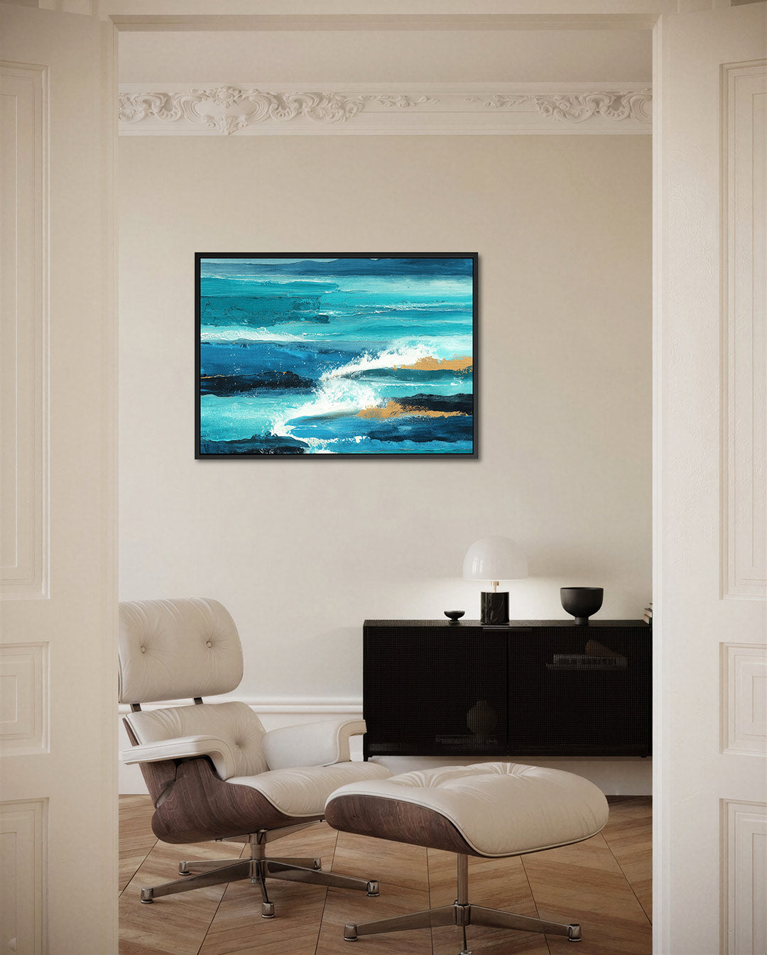 Dynamische zee Kunstwerk