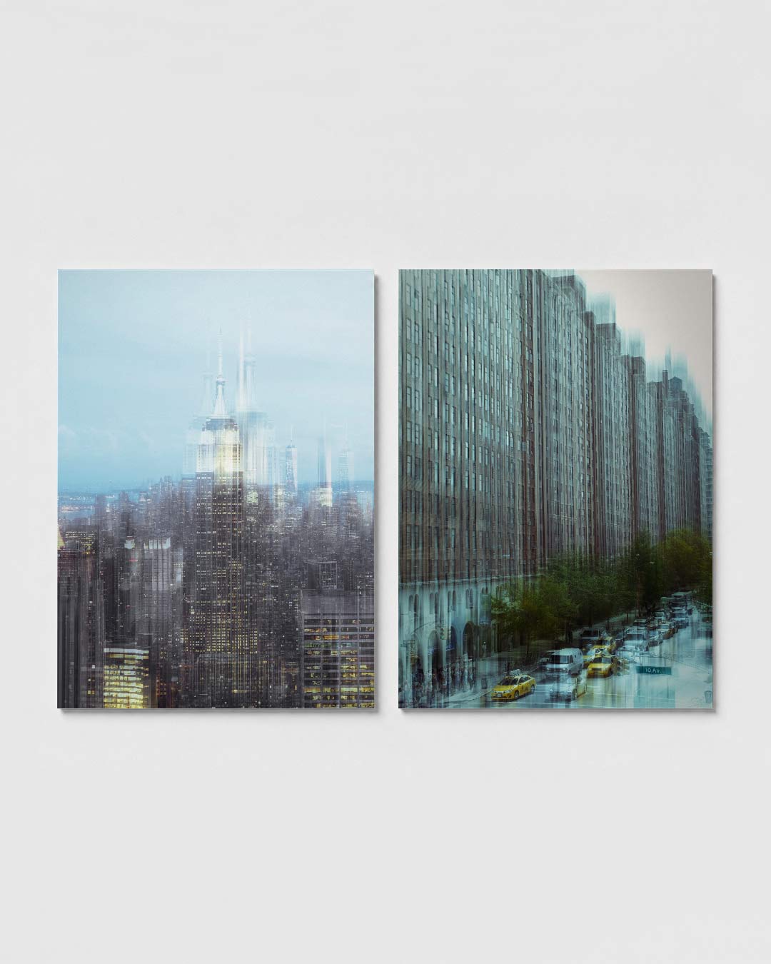 Stad in vervaging Posterset