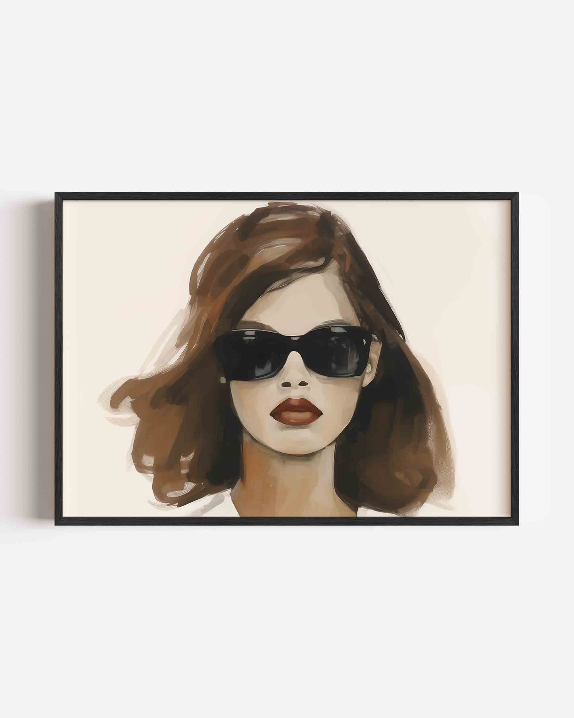 Vrouw met zonnebril Poster
