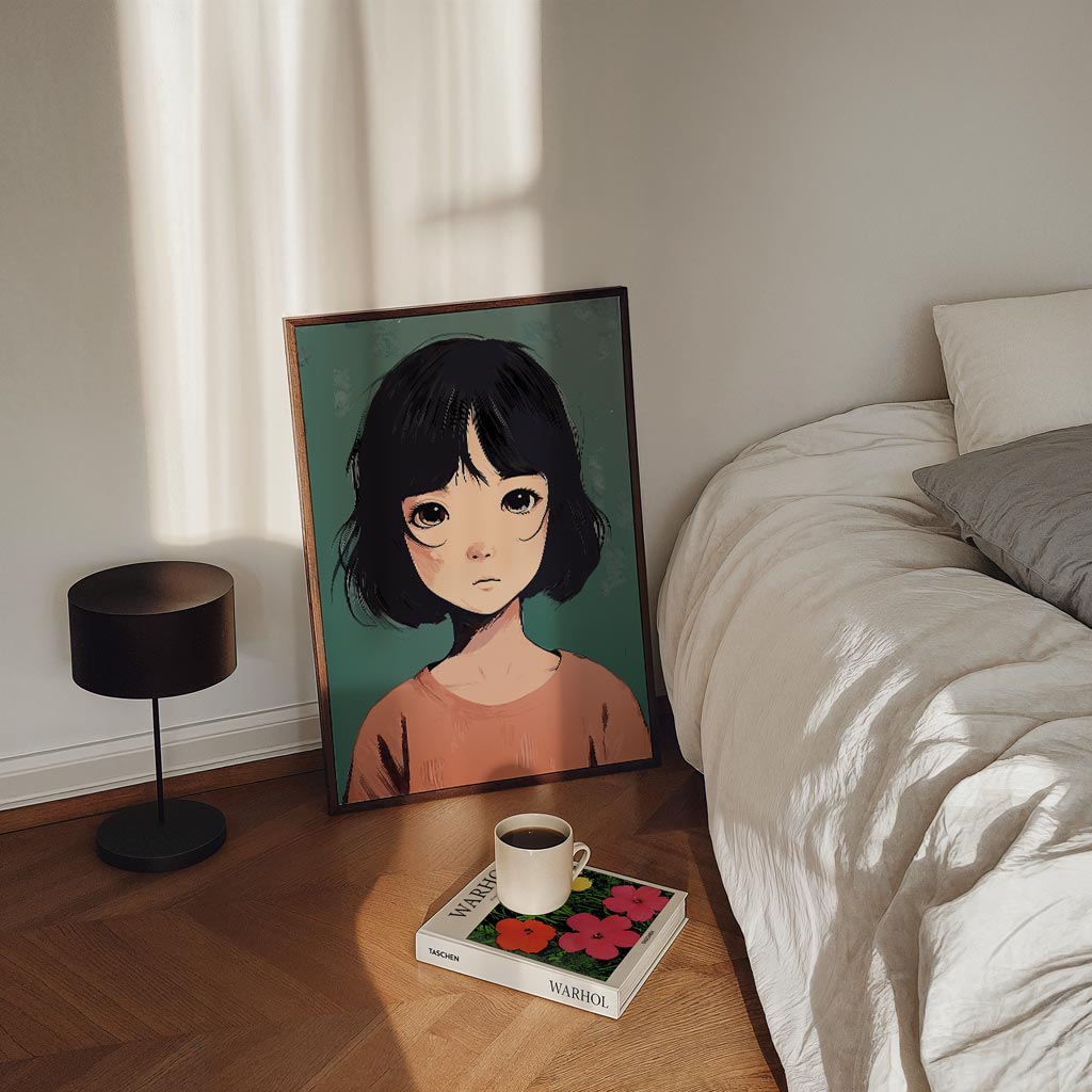 Dromerige Anime Portretposter-WallArtistic