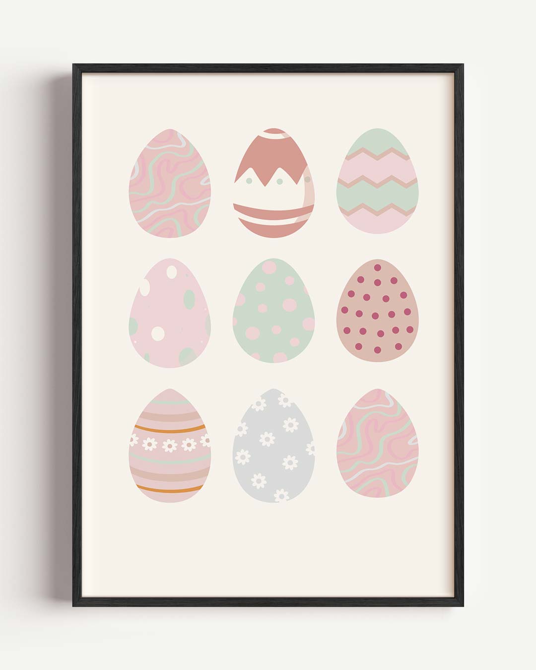 Pastel Paaseieren Poster-WallArtistic