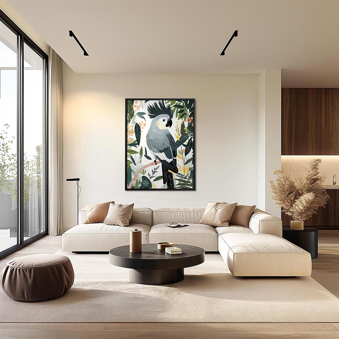 Vogels en bladeren Kunstwerk