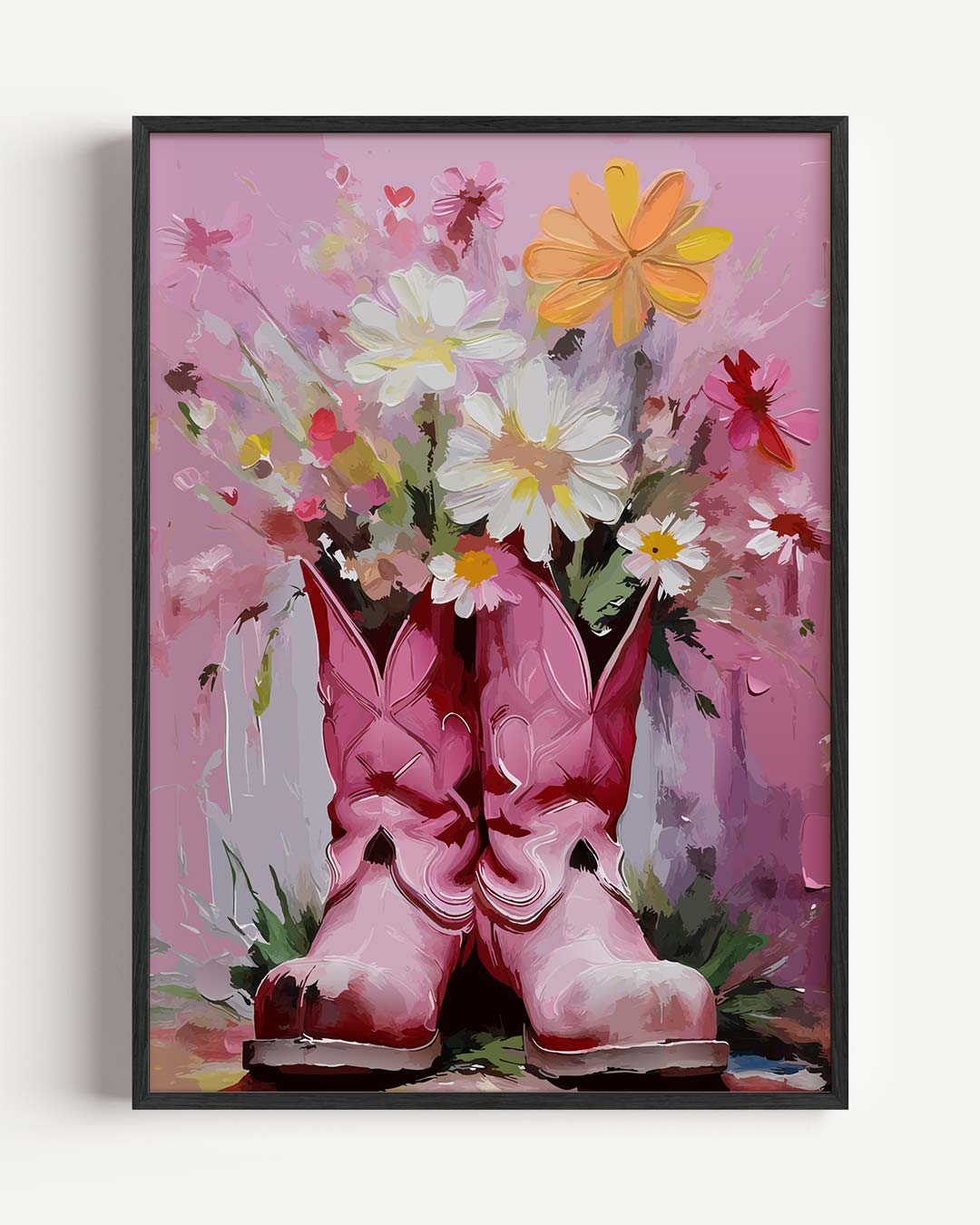 Bloemenlaarzen Poster-WallArtistic