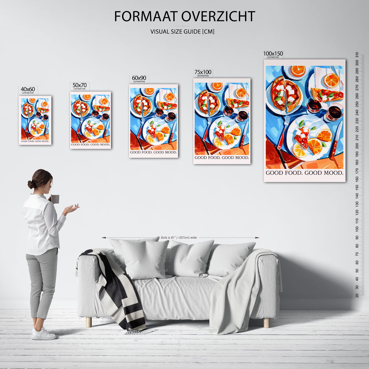 Levendige eettafel Kunstwerk