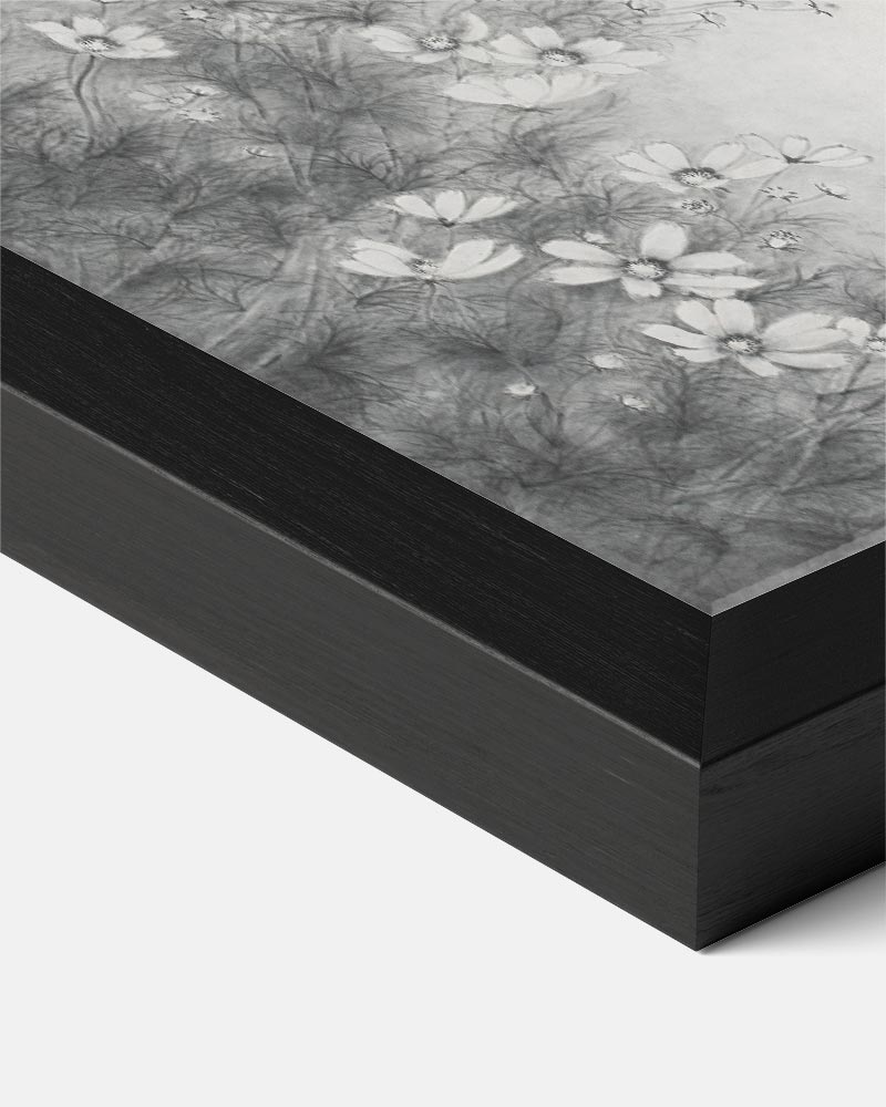 Bloemenpracht in Zwart-Wit Poster-WallArtistic