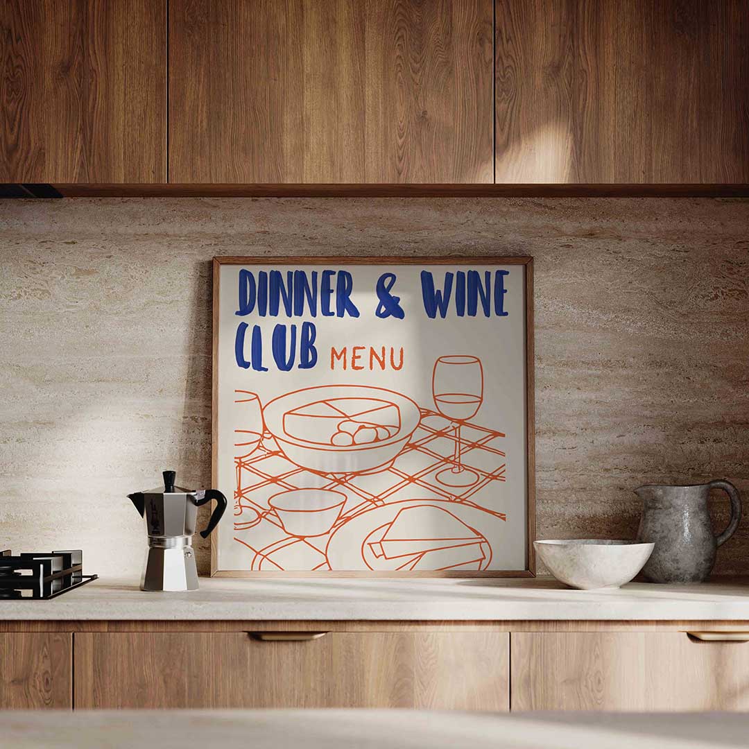 Dinner & wine club menu Poster