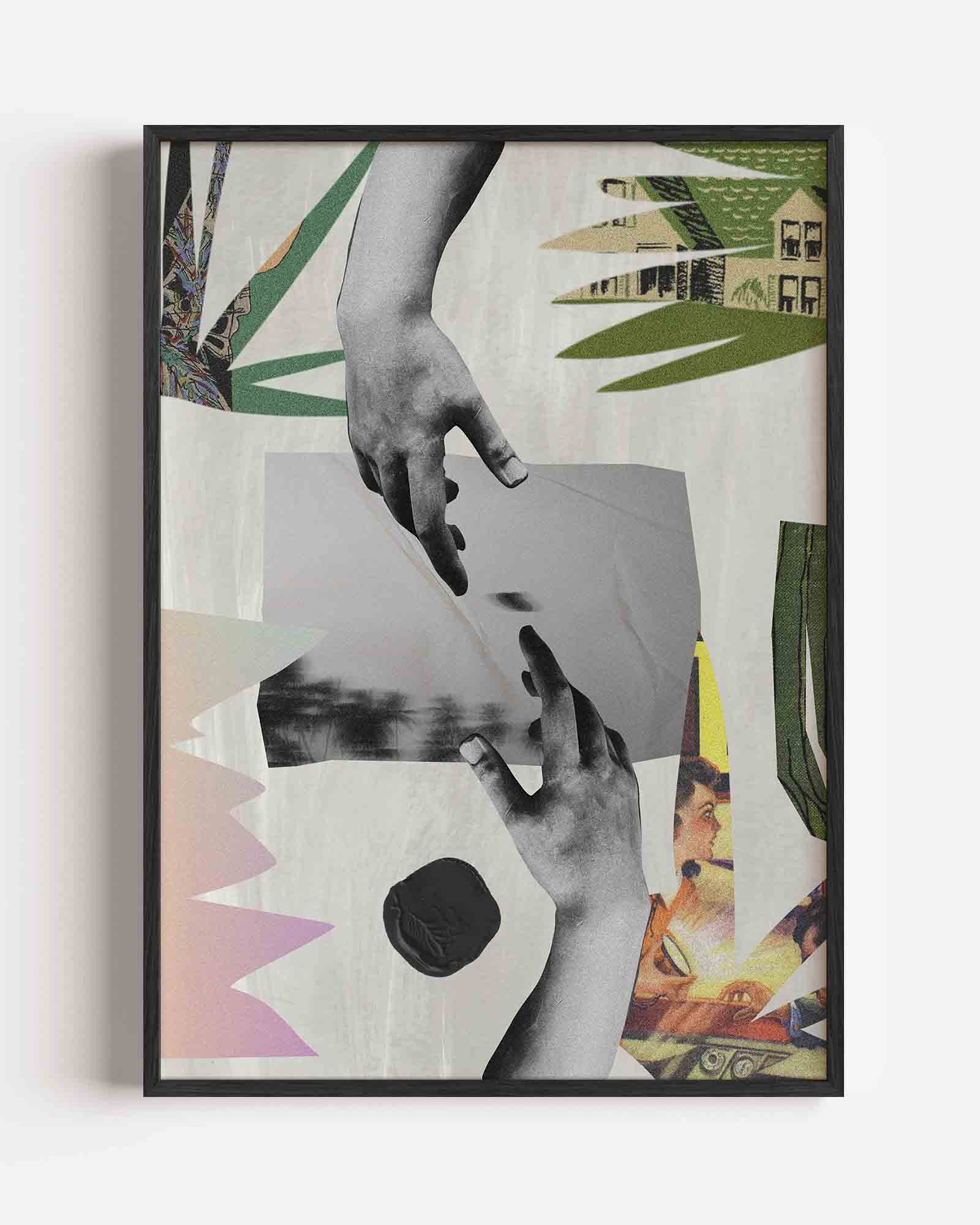 Handen en collage Poster