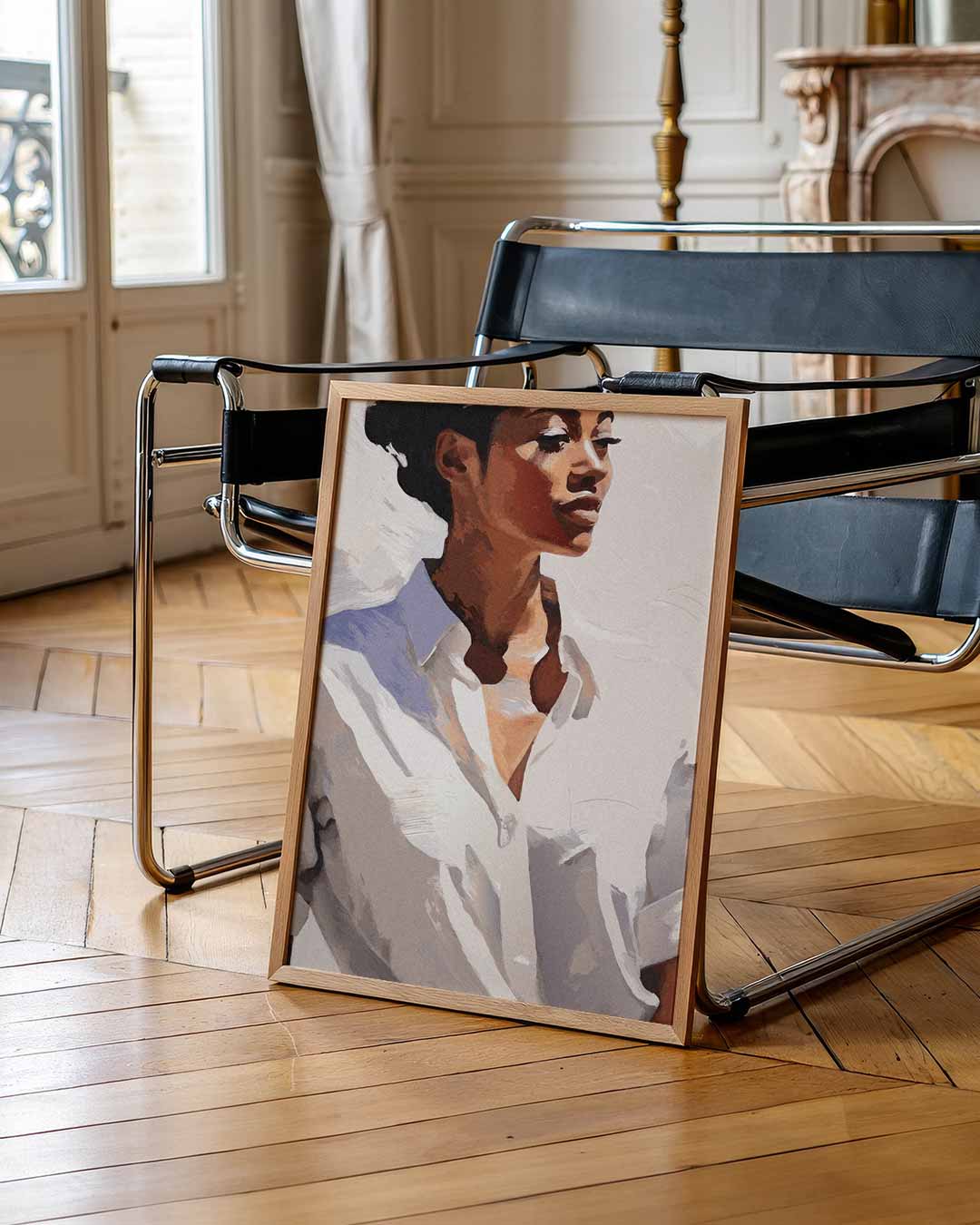 Elegante Vrouwenportret Poster-WallArtistic