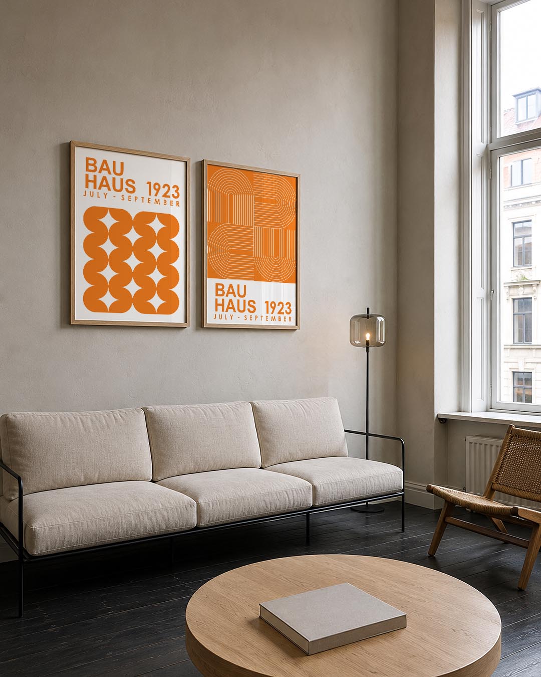 Oranje vormenspel Posterset