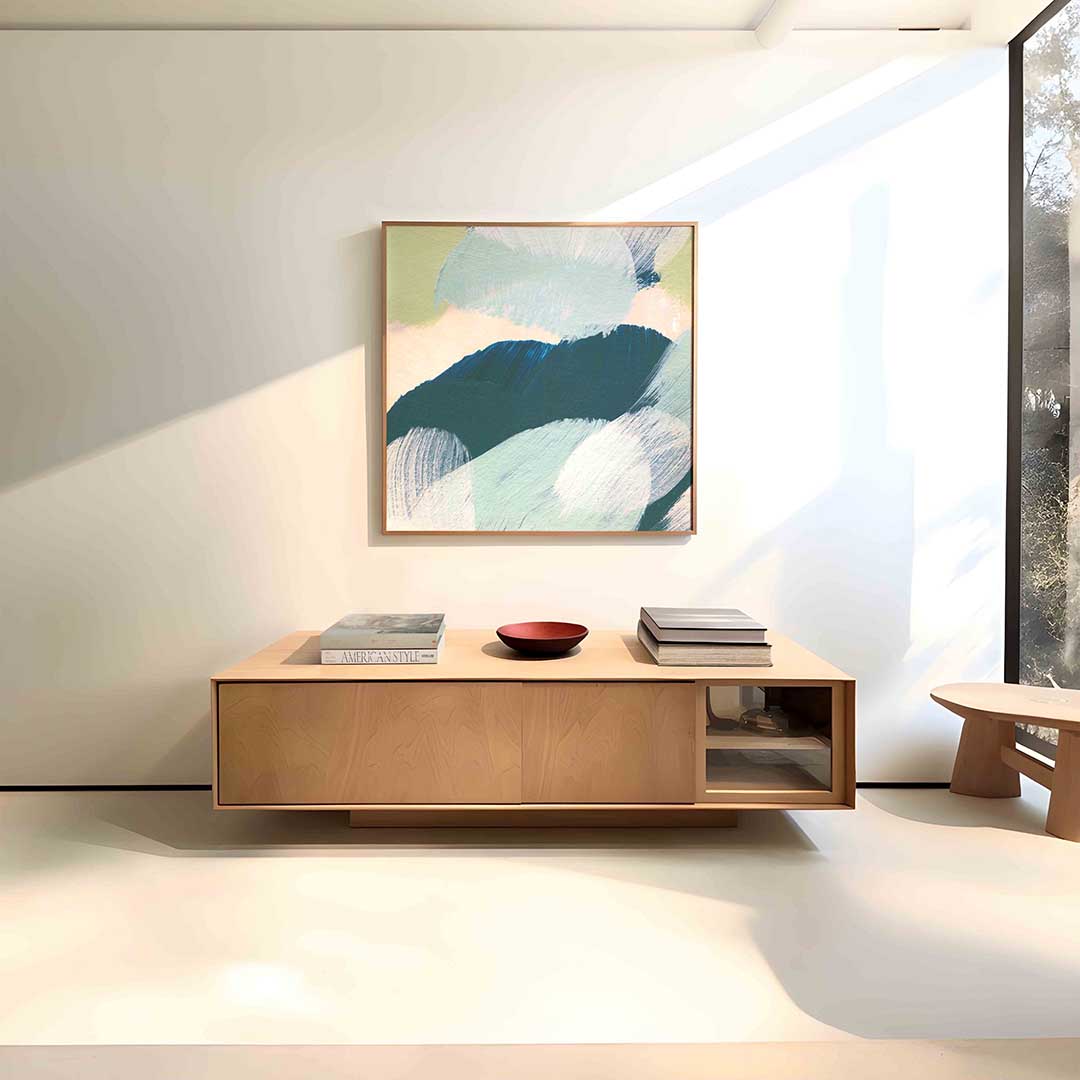 Abstracte penseelstreken Poster