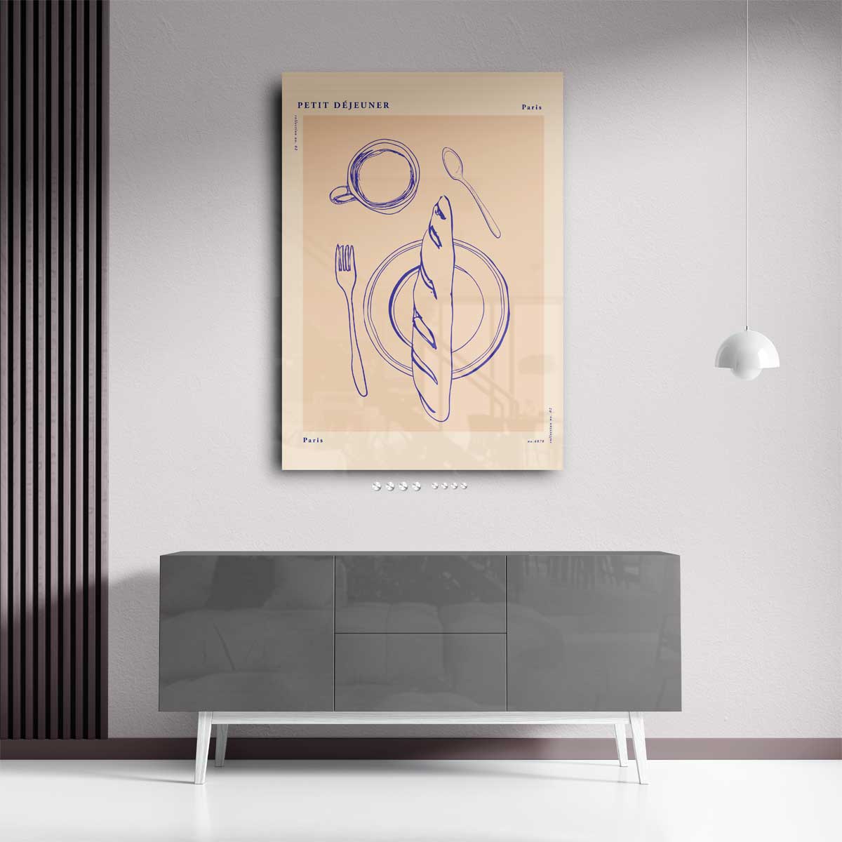 Franse Ontbijtschets Kunstwerk-canvas-dibond-plexiglas-wanddecoratie-WallArtistic