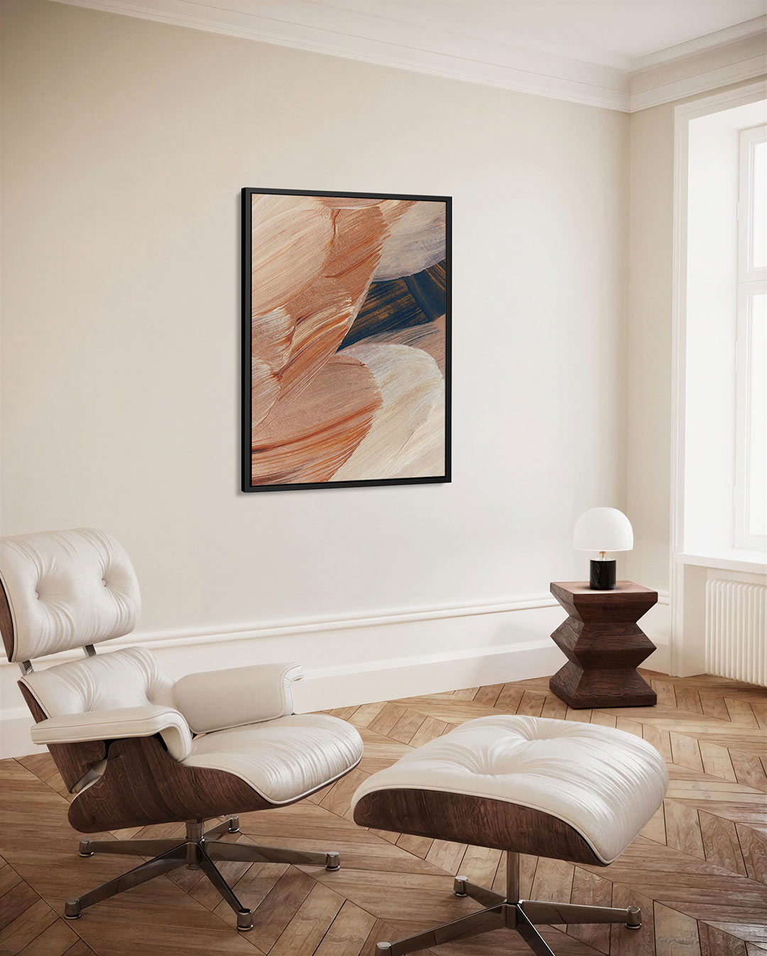 Organische borstelvegen Kunstwerk