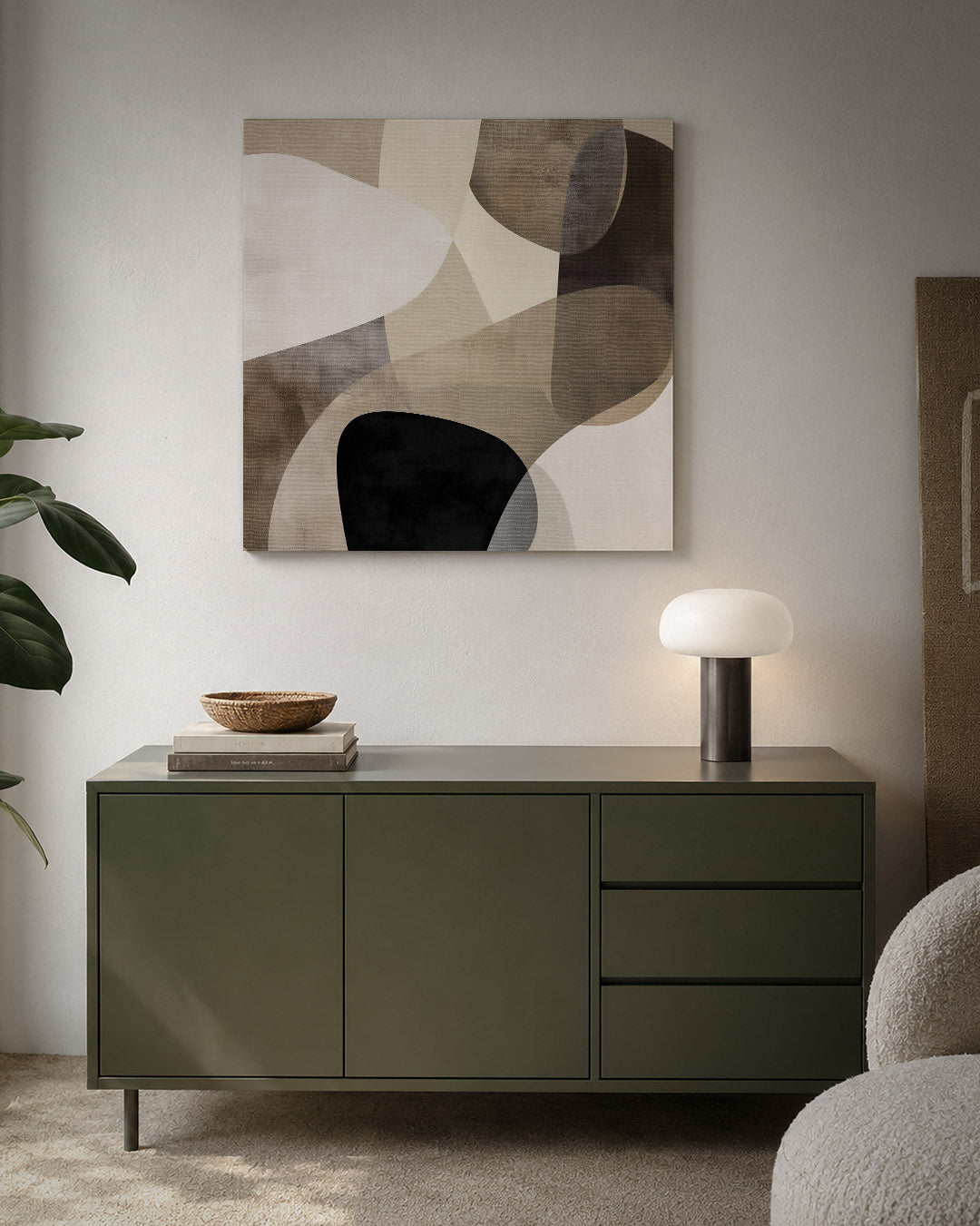 Organische vormen compositie Kunstwerk