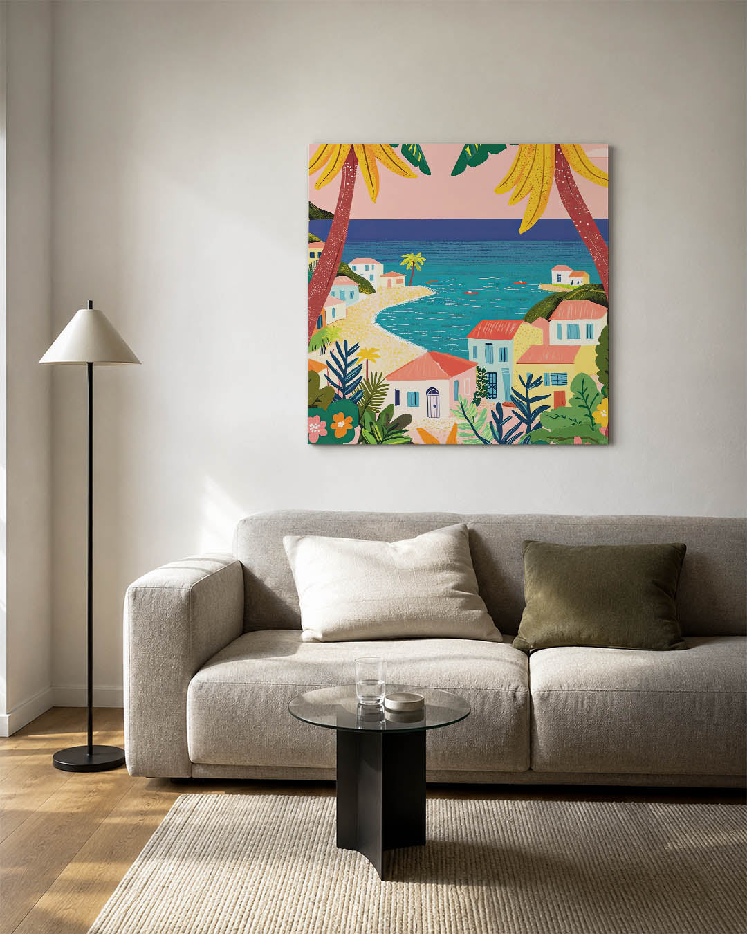 Vrolijk strandtafereel Kunstwerk