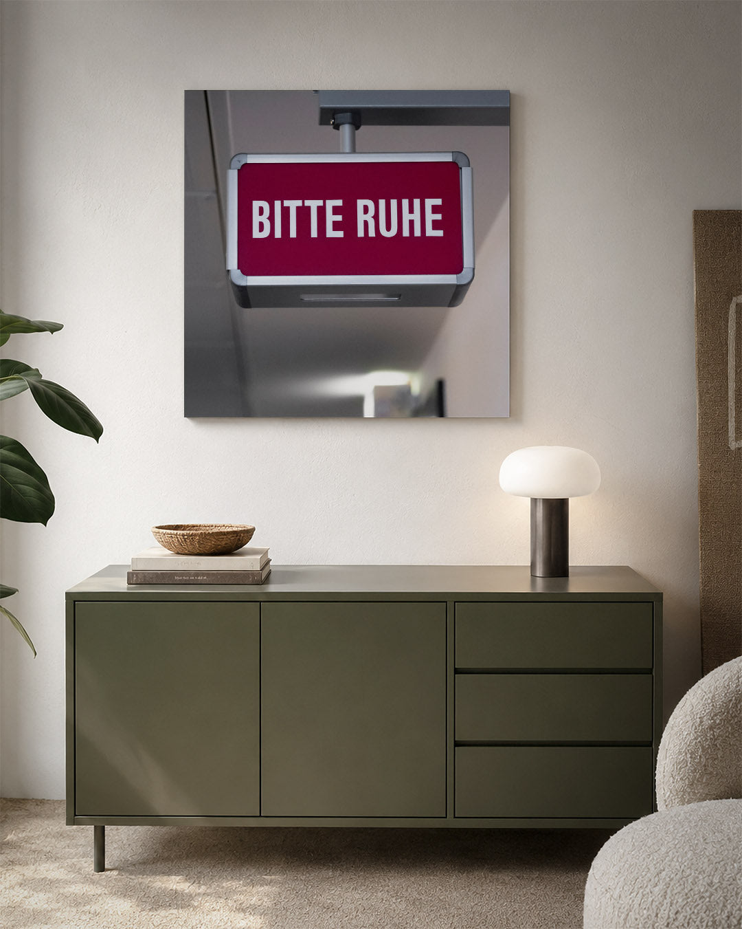 Rustig verzoek bord Kunstwerk