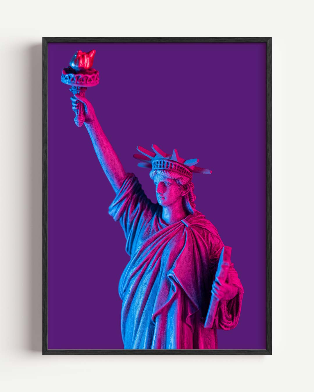 Vrijheidsbeeld in Neon Poster-WallArtistic
