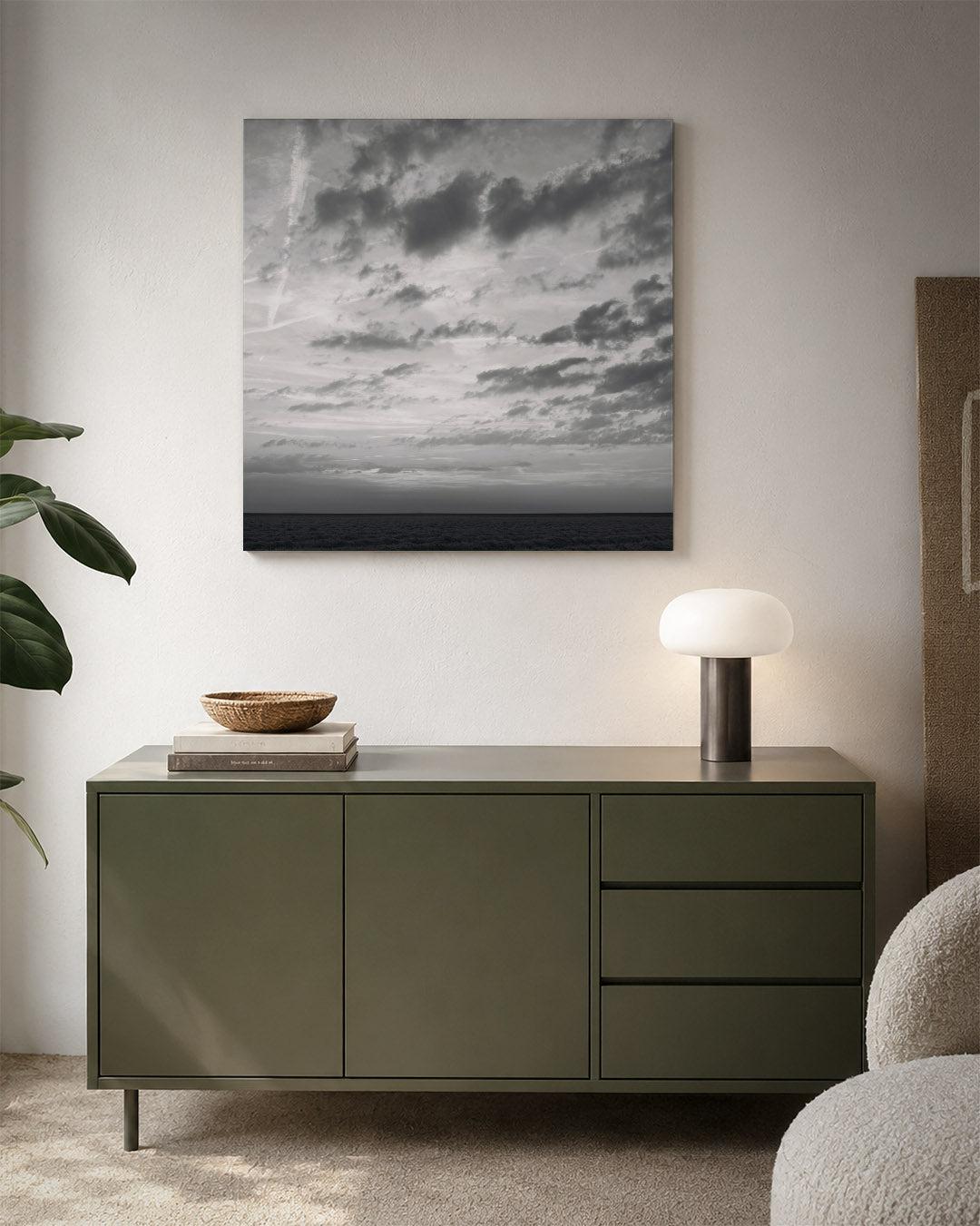 Landschap met wolken Kunstwerk