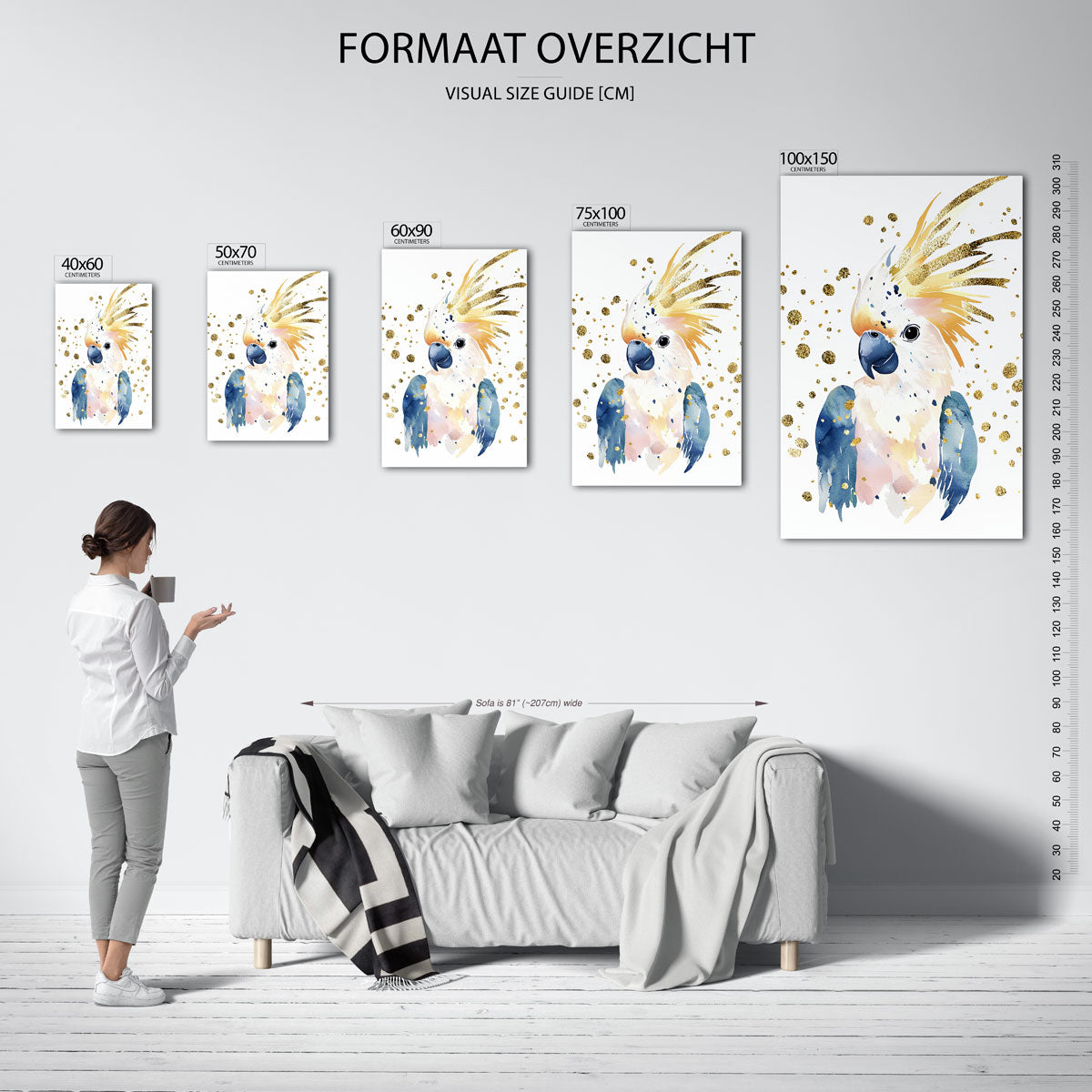 Vrolijke vogel illustratie Kunstwerk