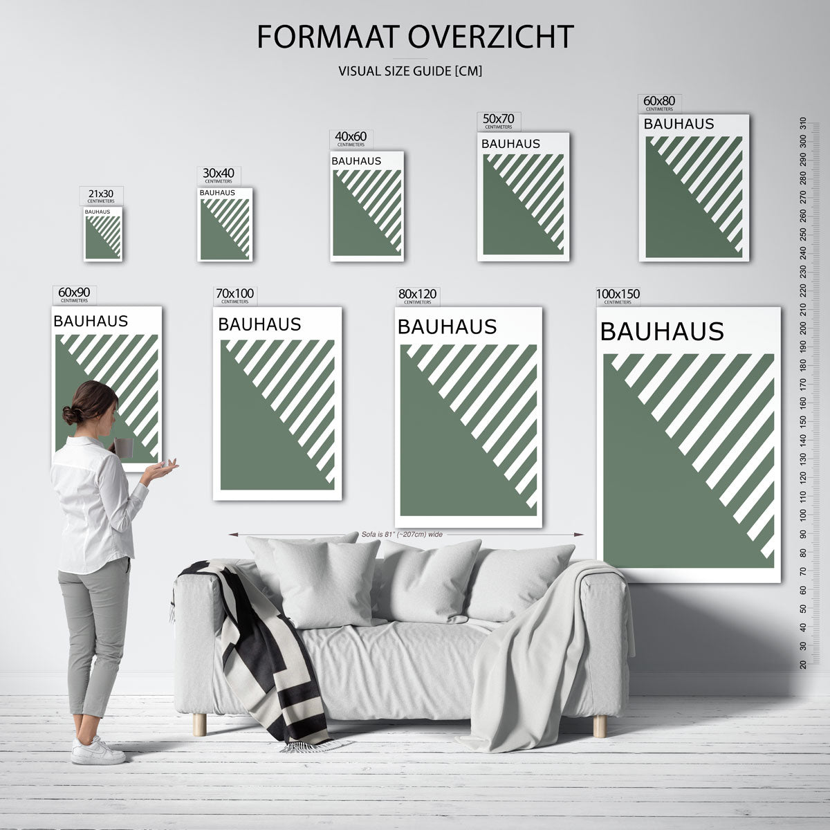 Diagonal vlakverdeling Poster