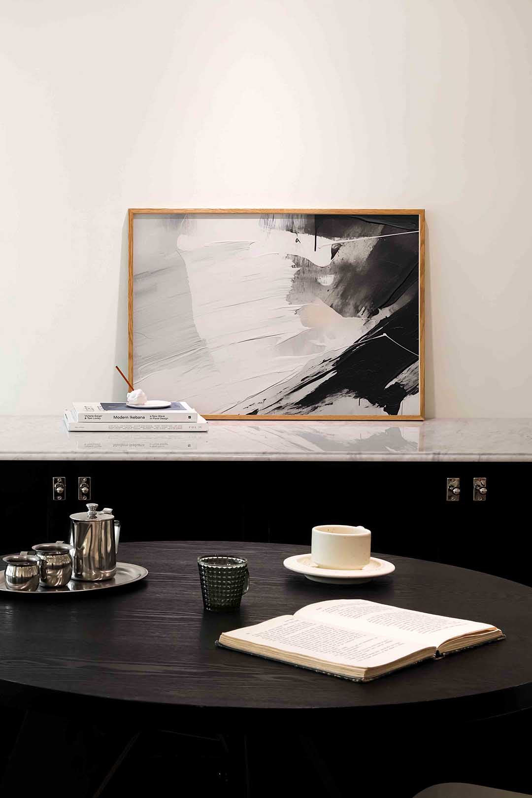 Zwart wit abstracte Poster