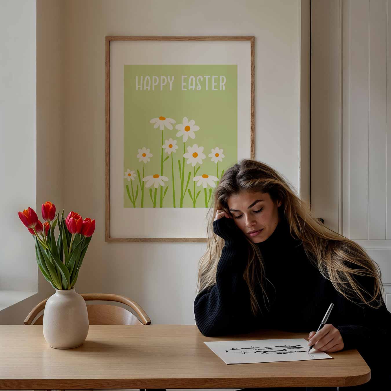 Vrolijke Paasbloemen Poster-WallArtistic