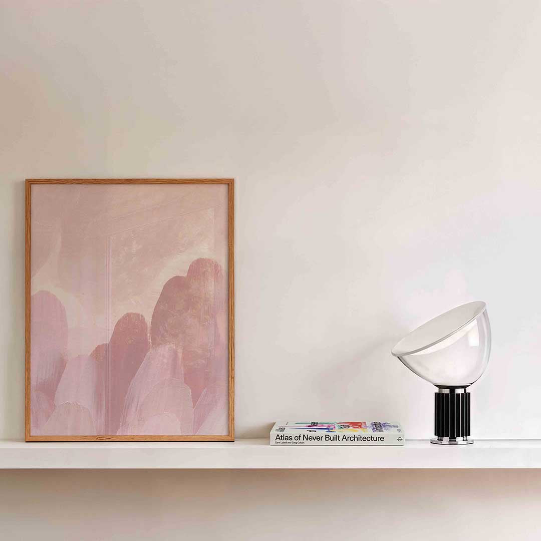 Roze penseelstreken Poster