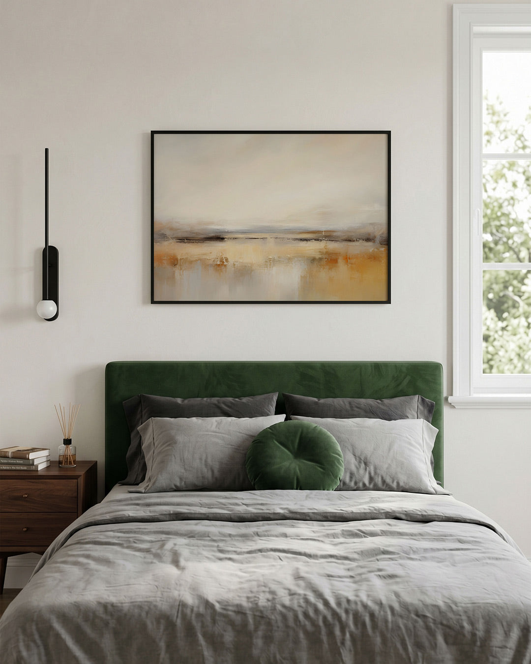 Landschap in beige Poster
