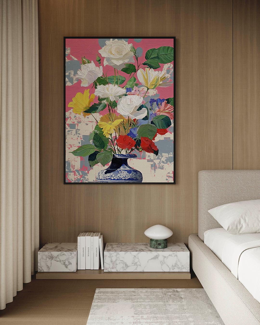 Bloemrijke compositie Kunstwerk