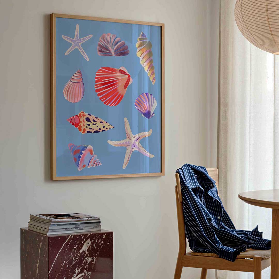 Schelpen en zeesterren Poster