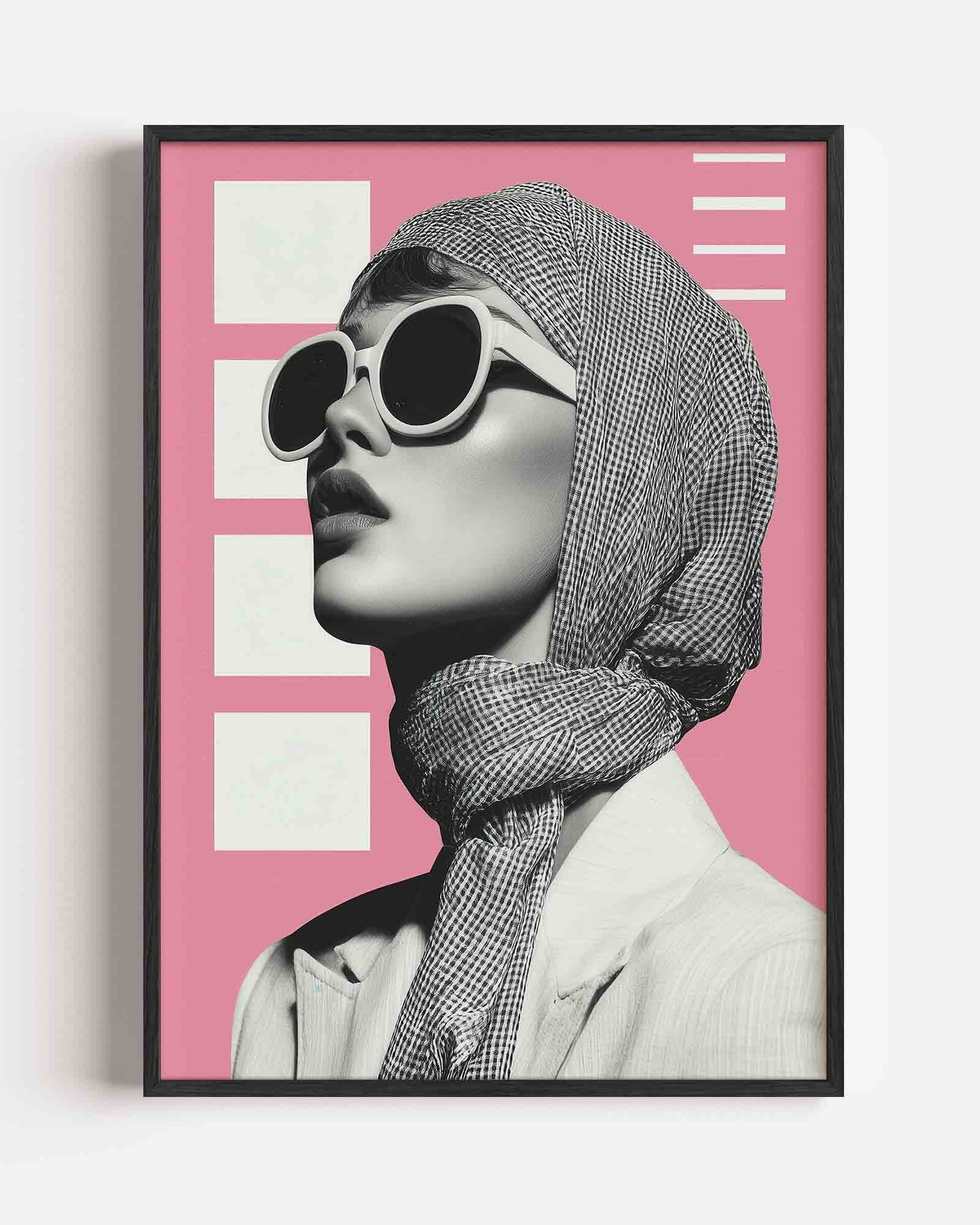 Vrouw met zonnebril Poster