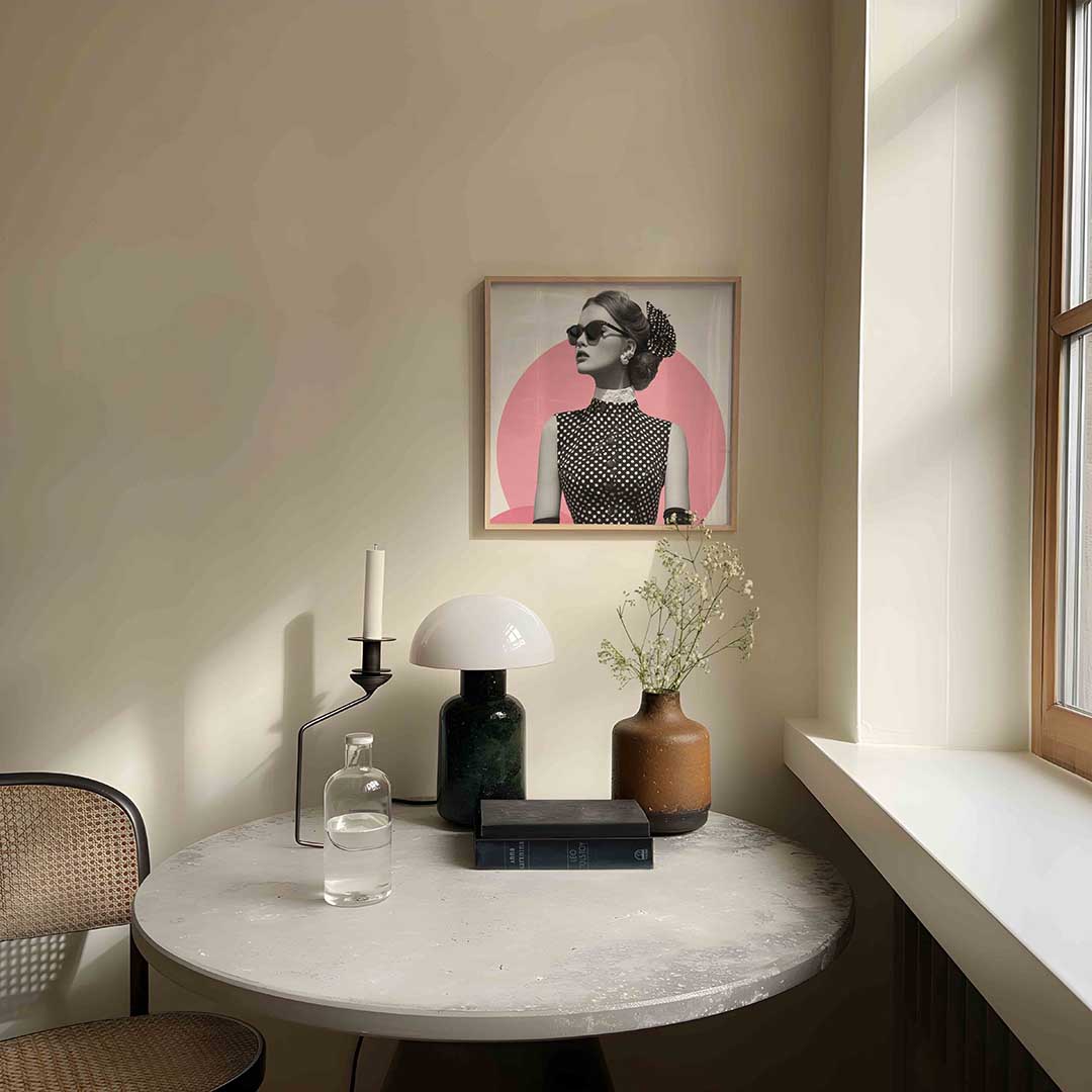 Dame met zonnebril Poster