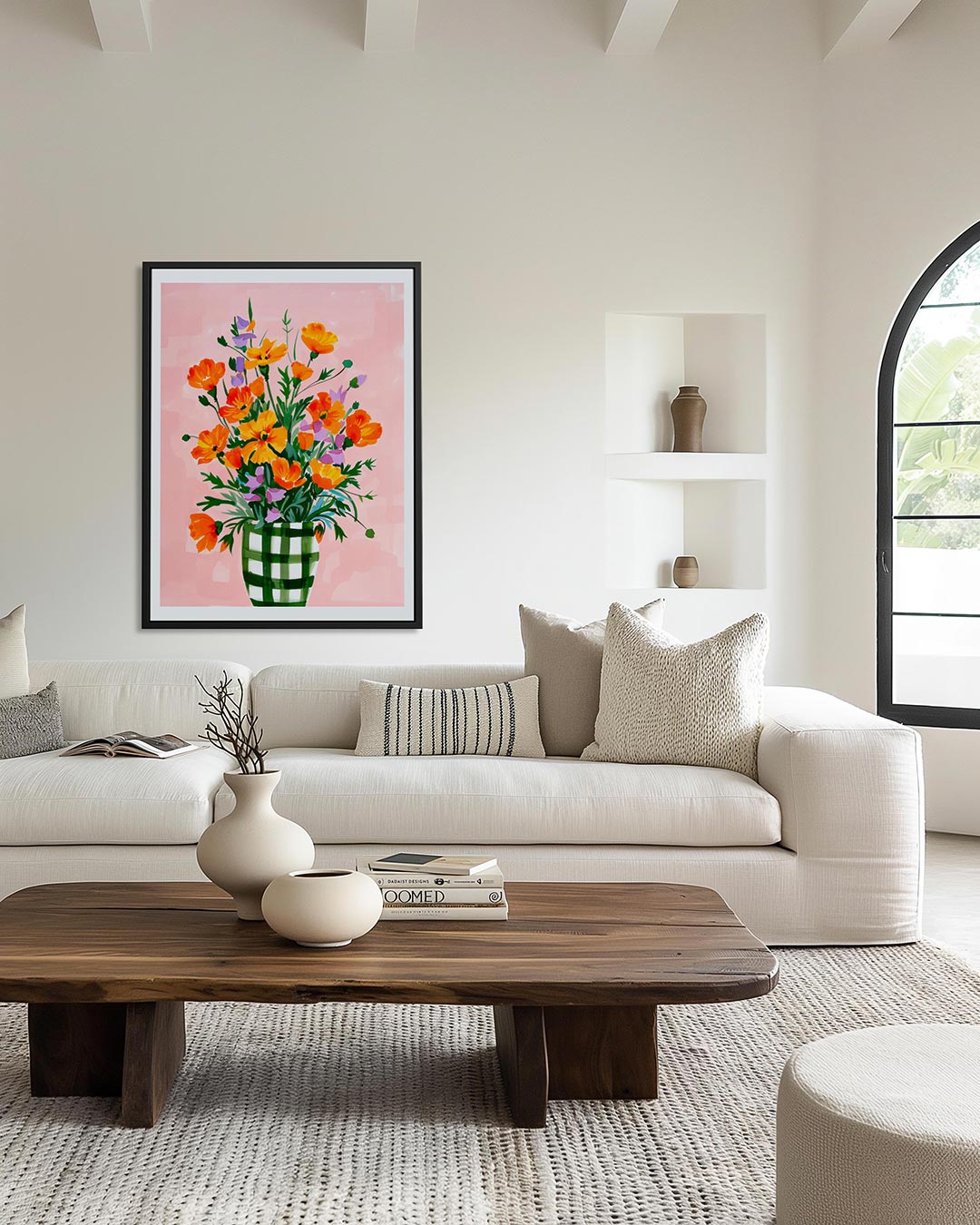 Bloemen in vaas Kunstwerk