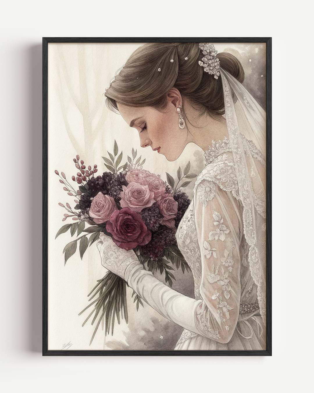 Elegante Romantische Bruidsposter-WallArtistic